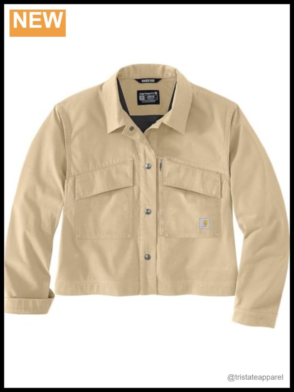 Carhartt Womens Ripstop Utility Jacket Snap Front Relaxed Long Sleeve 2